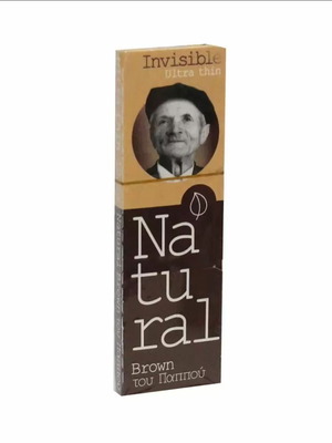 Tsigaroharto tou Pappou unprocessed ultra thin rolling paper, pack of 50
