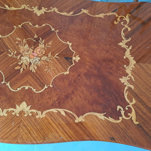 Solid Marquetry Coffee Table Antique