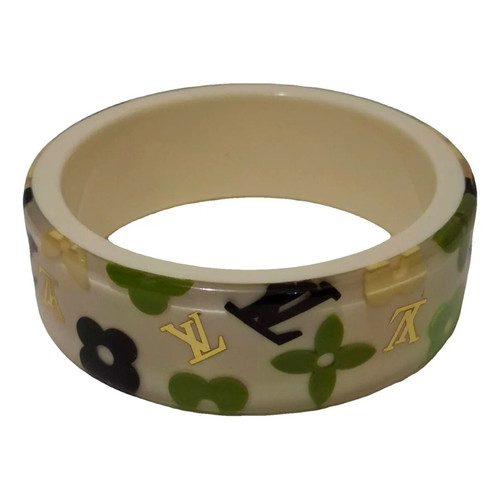 Louis Vuitton Farandole resin bangle bracelet beige and green like new