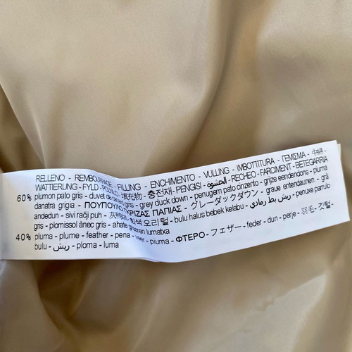 Zara down jacket new, beige, size M