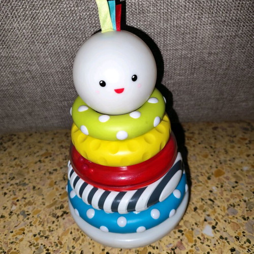 Little Senses stacking rings toy used, light-up baby toy
