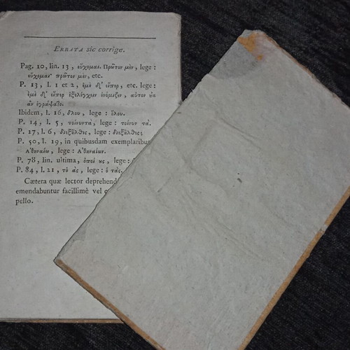 Demosthenes Oratio de corona book used, 19th century, Greek text