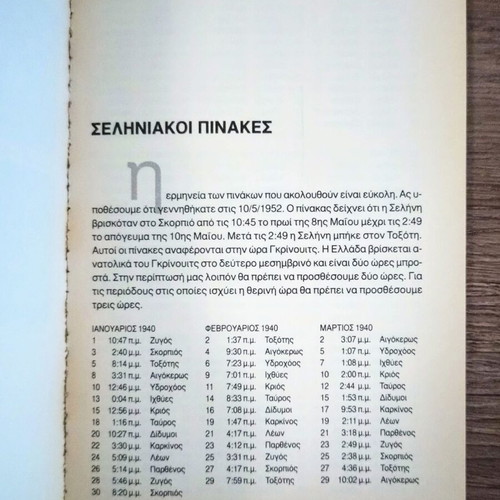 The Moons of Love by Kostas Lefakis used, Greek astrology book