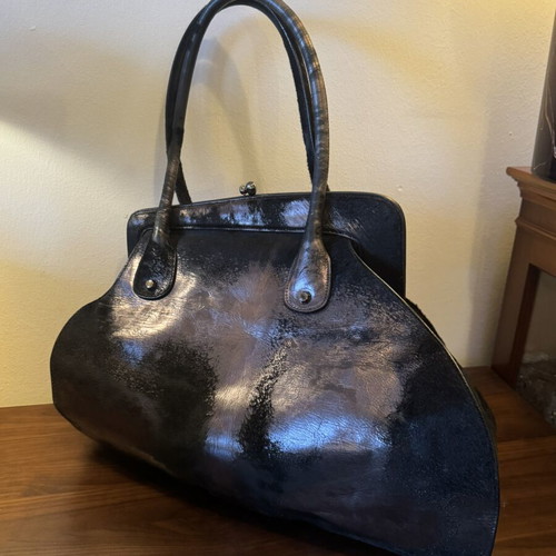Viktor & Rolf vintage black leather handbag