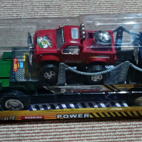 Toy car transport truck new with two cars
