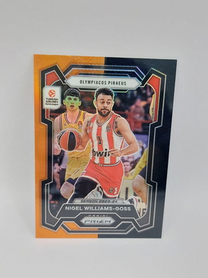 Euroleague Prizm Nigel Williams-Goss πορτοκαλί-μαύρη κάρτα μπάσκετ σαν καινούργια