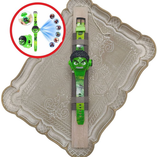 Handmade Easter candle with Marvel Hulk watch and mini projector