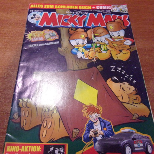 Micky Maus magazine used, German edition issue 9/3/2009 with small tear