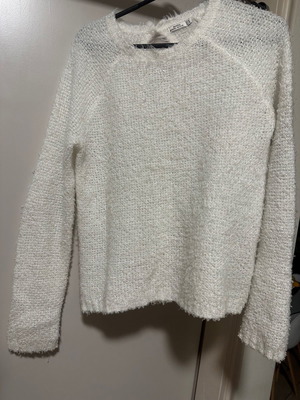 Bershka knitted sweater used, white, size M