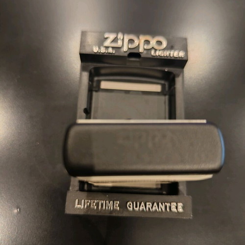Zippo Scrimshaw Ship Lighter Black Matte 1999 new