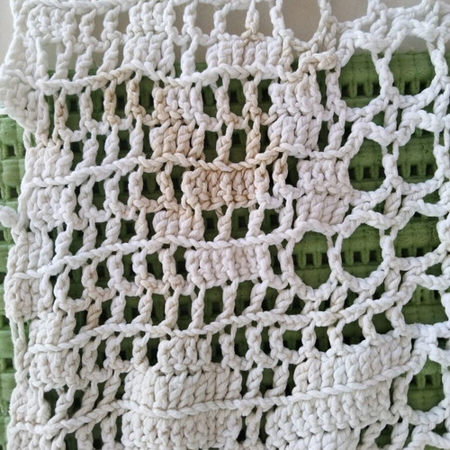 Vintage Handmade Crochet Table Runner 40x125 cm, like new