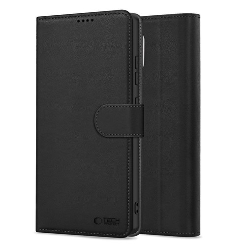 Tech-Protect Matte Wallet case for Xiaomi Redmi Note 14 4G new, black leatherette