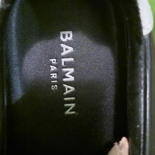 Balmain women's sneakers like new black and white leather