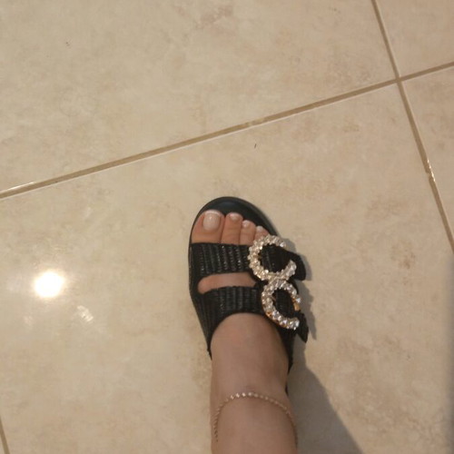 Black sandals with rhinestones new, size 36.5