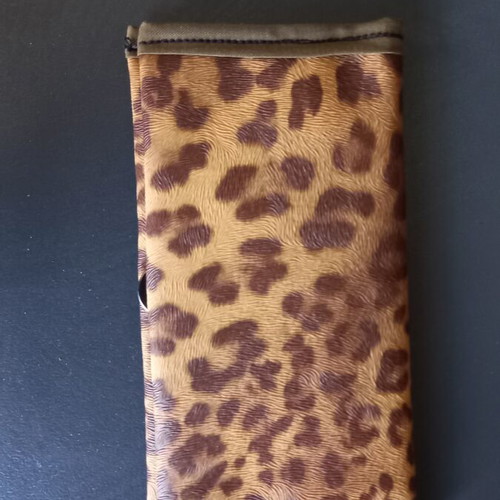 Leopard Tobacco Pouch handmade, new, leatherette
