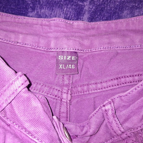 Purple women's high-waisted pants used, size XL