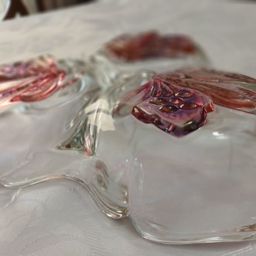 Crystal nut dish vintage from Germany, new condition