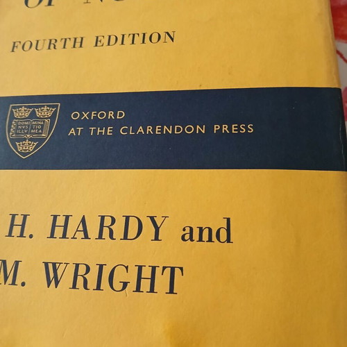 An Introduction to the Theory of Numbers Fourth Edition by G.H.Hardy and E.M.Wright