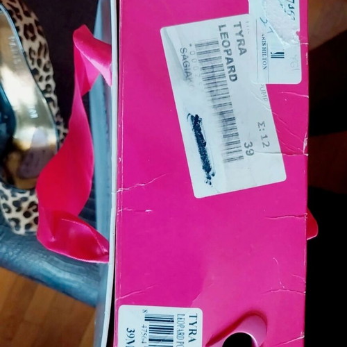 Paris Hilton Tyra Leopard Pony Hair High Heels Size 39 Like New