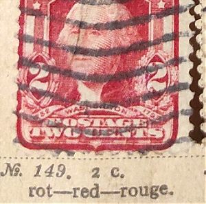 Σπάνιο αμερικανικό γραμματόσημο George Washington 2 Cents