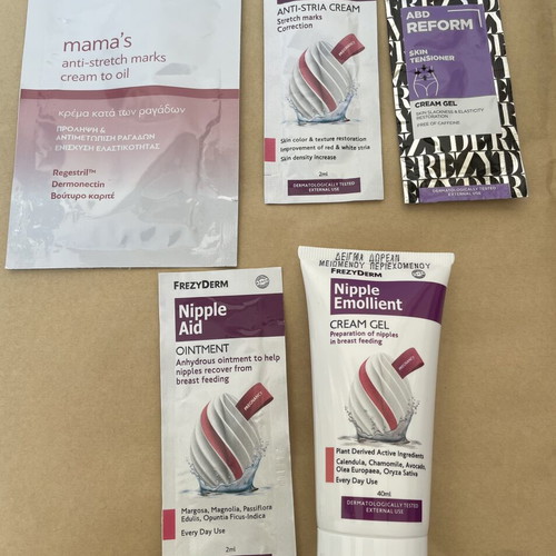 Pregnancy cream sample pack by FrezyDerm and Pharmasept