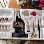 Children's microscope used
