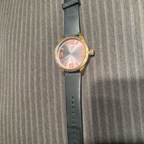 Oozoo wristwatch men's used, black and bronze