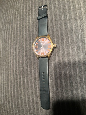 Oozoo wristwatch men's used, black and bronze