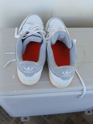 Adidas sneakers size 44 like new, white and orange