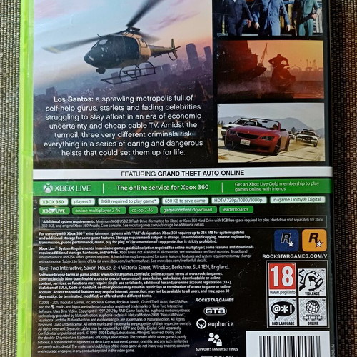 Grand Theft Auto V Xbox 360 used, excellent condition
