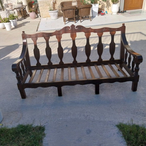 Monastic three-seat sofa with armchair used