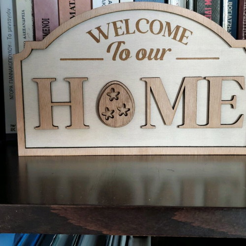 Wooden Welcome to our Home decoration new with Easter design