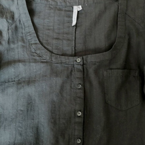 Bershka tunic shirt black with short sleeves like new