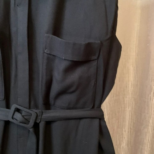 Black sleeveless FRNCH dress like new with midi/maxi belt
