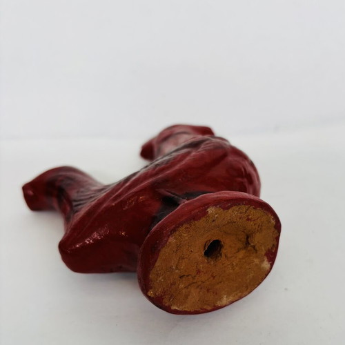 Red Clay Rooster Whistle vintage 1950’s, used