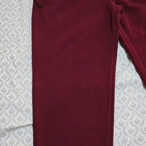 Red elastic pants with buttons and zipper new, size L