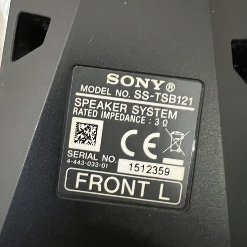 Sony SS-TSB121 speakers and SS-WSB121 woofer for home cinema