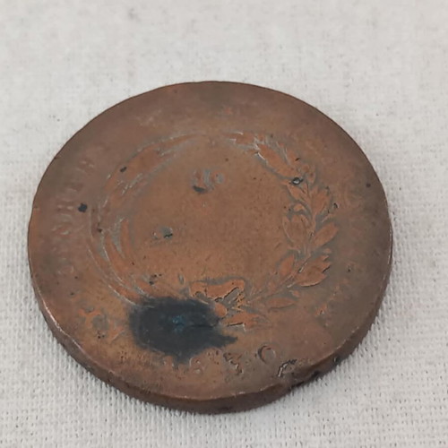 Kapodistrias 10 Lepta coin used, 1830, 15.3 grams