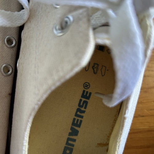 Converse sneakers size 46 used, white and beige