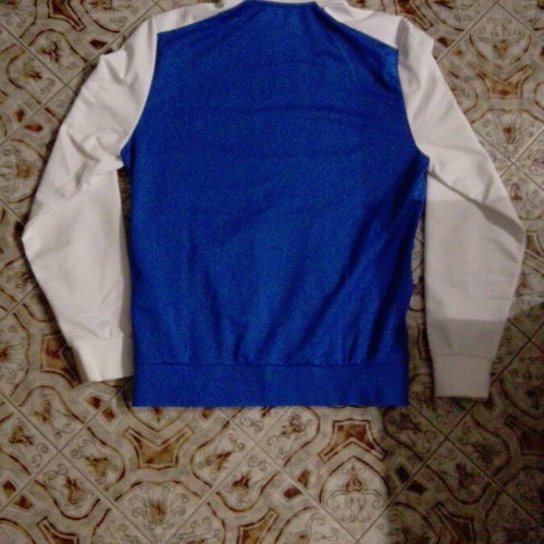 Lacoste jacket used, small, blue and white