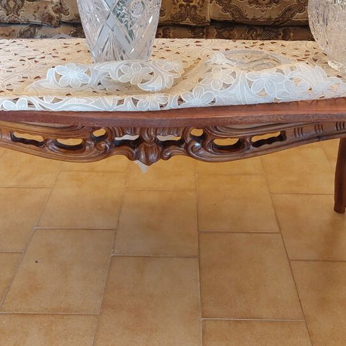 Ludovico living room set like new, sofa, 2 armchairs, 2 chairs, coffee table, 2 side tables, olive fabric