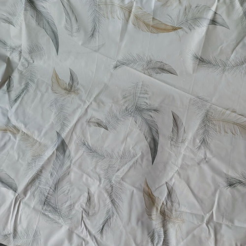 Round tablecloth with feather design, 160 cm diameter