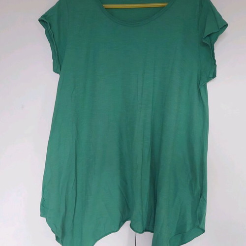 Summer blouse plus size green, 100% cotton, like new, size XXL
