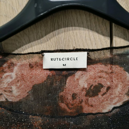 Rut & Circle semi-transparent blouse multicolor like new with flowers