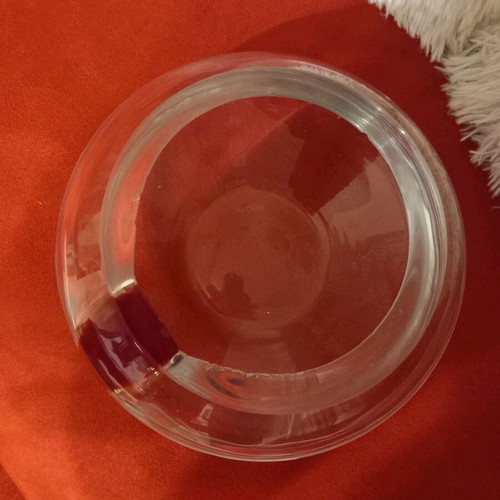 Vintage Krosno fondue bowl like new solid crystal