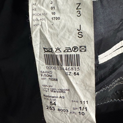 Rollmann jacket used, black, size 54