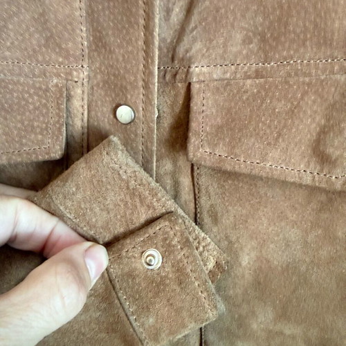 Leather suede jacket Mango used, brown, size L