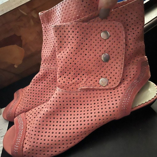 Leather pink ankle boots size 38 new