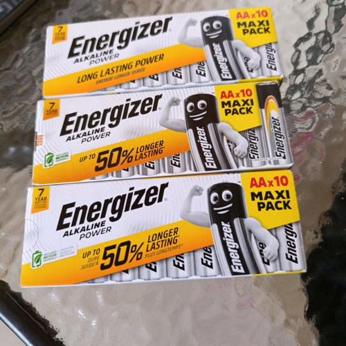 Energizer alkaline batteries new, pack of 30