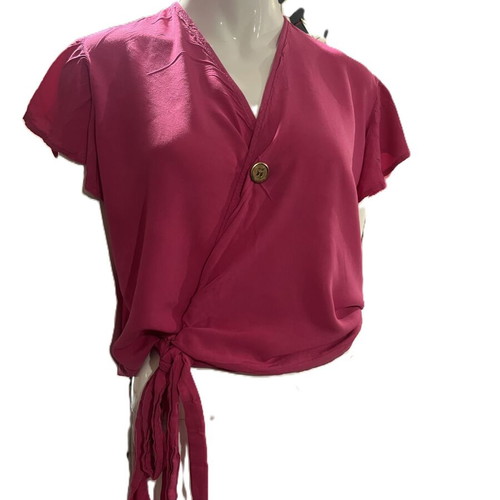 Wrap blouse size XL like new, fuchsia color